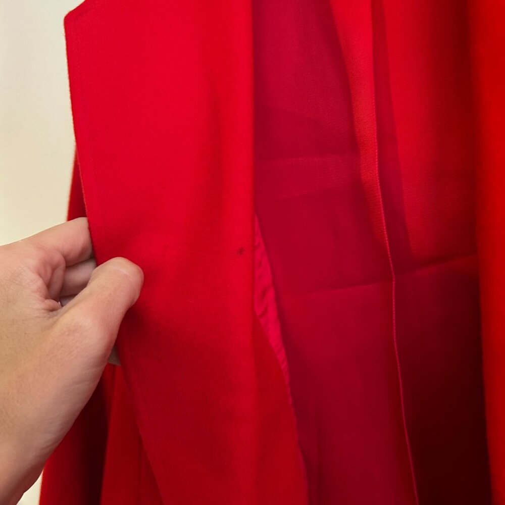 VINTAGE 60's Pendleton Bright Red 100% Wool Blazer with Single Button Closure - Picture 5 of 8